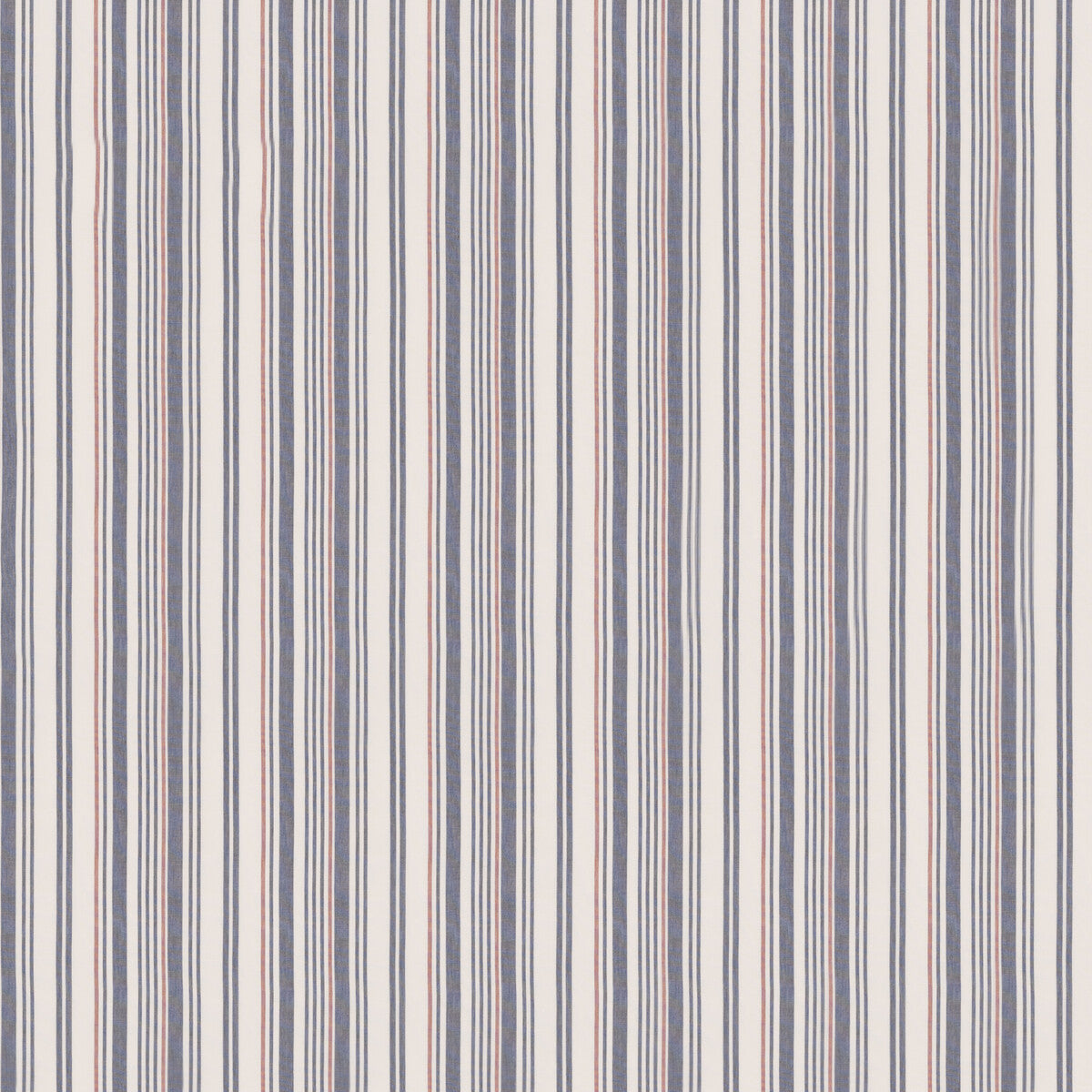 Spinnaker Stripe fabric in indigo/red color - pattern FD814.G103.0 - by Mulberry in the Westerly Stripes collection