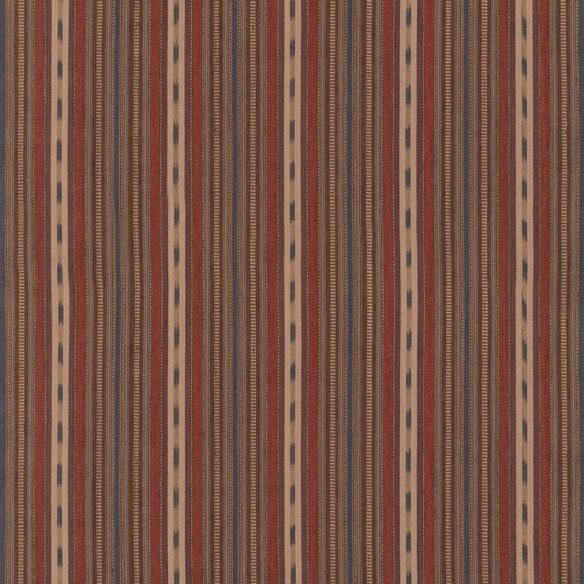 Stony Stripe fabric in rust/blue color - pattern FD825.P104.0 - by Mulberry in the Westerly Stripes collection