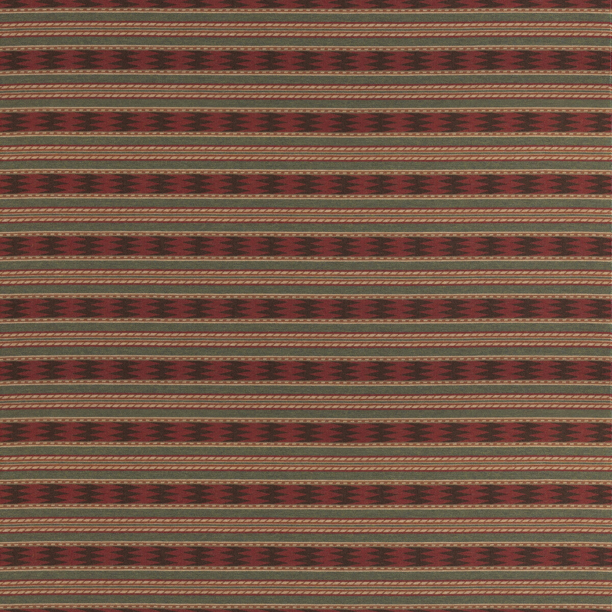 Inveraray fabric in red green color - pattern number FD837.V90.0 - by Mulberry in the Mulberry Wools V collection