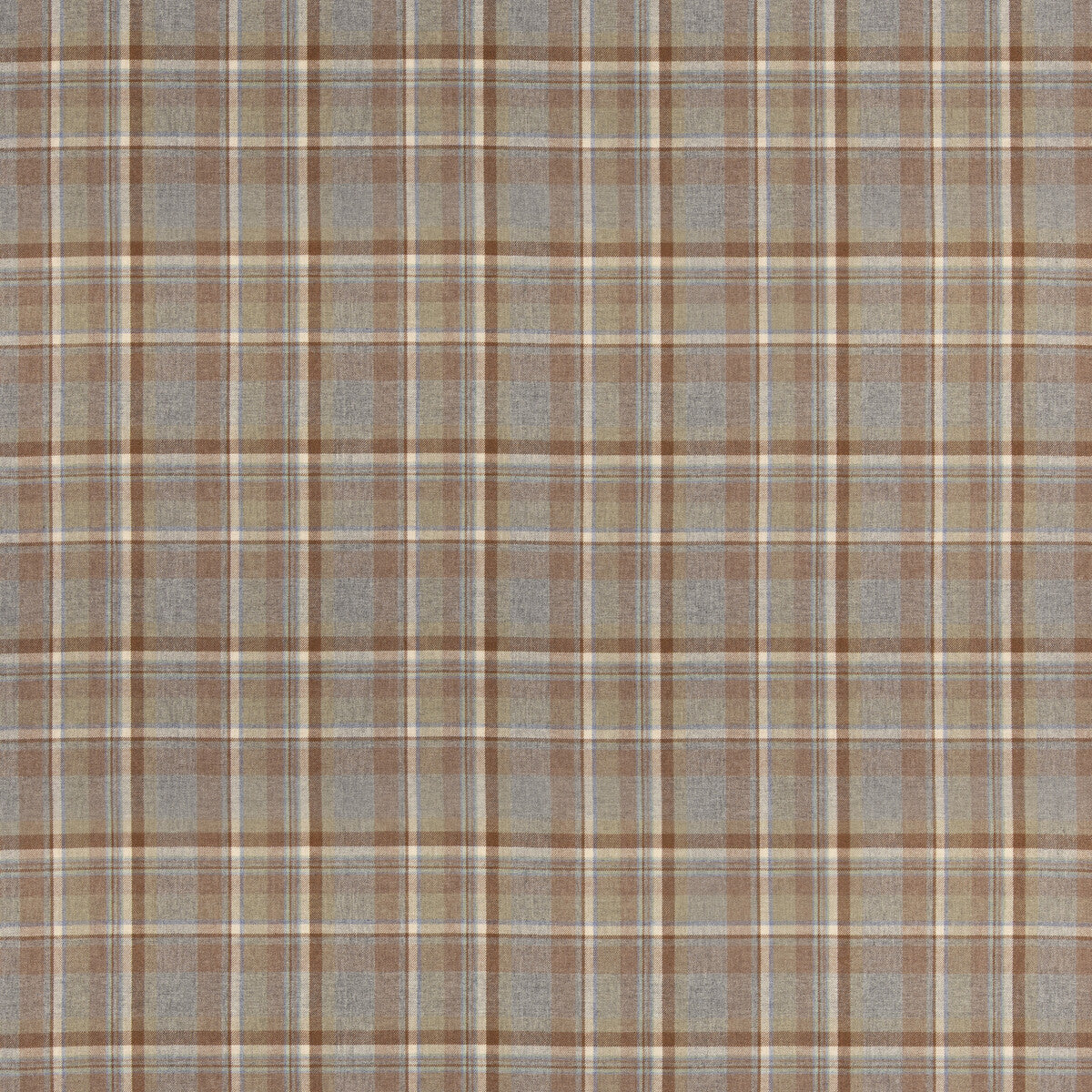 Lindisfarne Plaid fabric in fawn aqua color - pattern number FD838.L33.0 - by Mulberry in the Mulberry Wools V collection