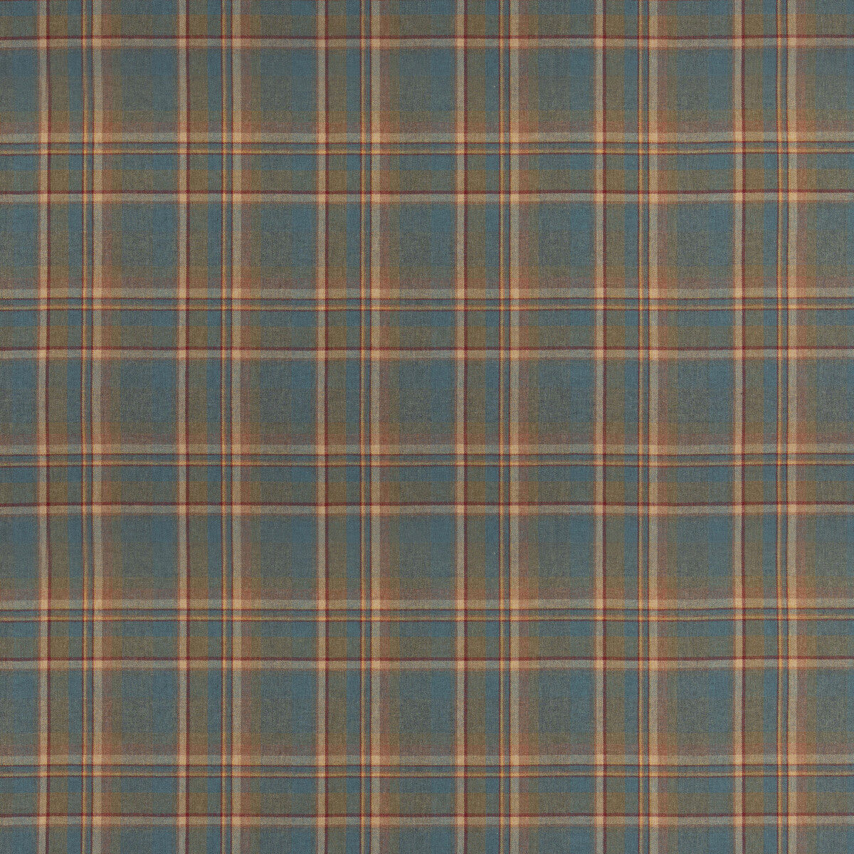 Lindisfarne Plaid fabric in teal color - pattern number FD838.R11.0 - by Mulberry in the Mulberry Wools V collection