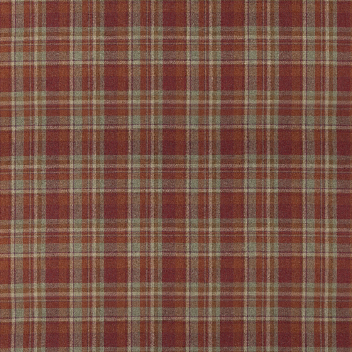 Lindisfarne Plaid fabric in russet color - pattern number FD838.V55.0 - by Mulberry in the Mulberry Wools V collection