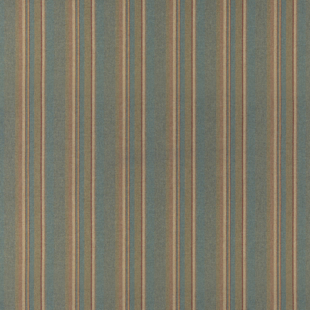 Lindisfarne Stripe fabric in teal color - pattern number FD839.R11.0 - by Mulberry in the Mulberry Wools V collection