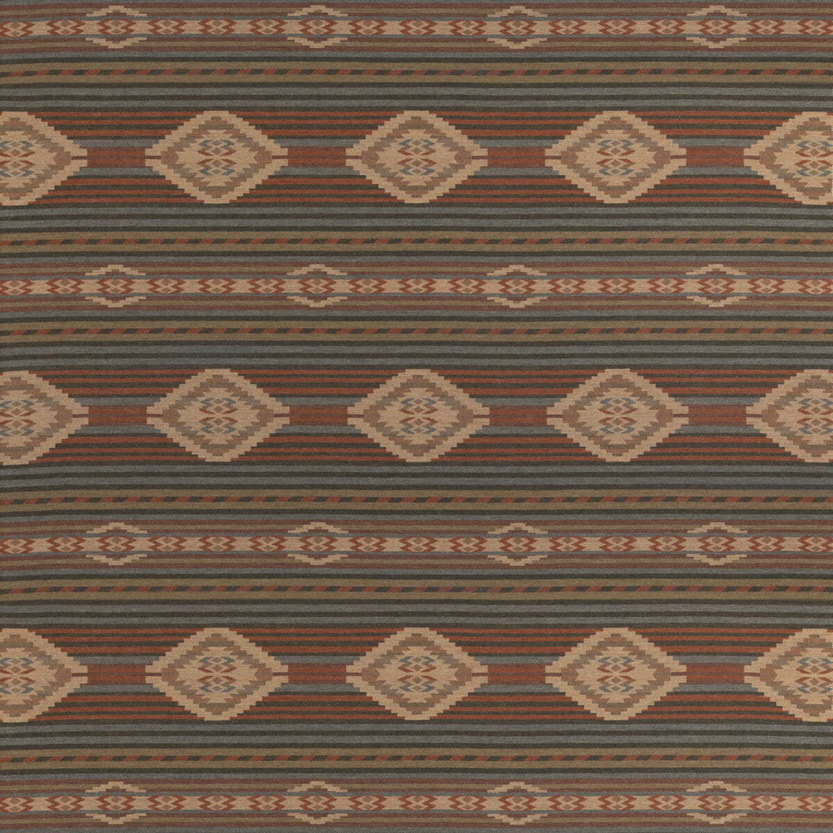 Harlech fabric in russet teal color - pattern number FD840.V158.0 - by Mulberry in the Mulberry Wools V collection