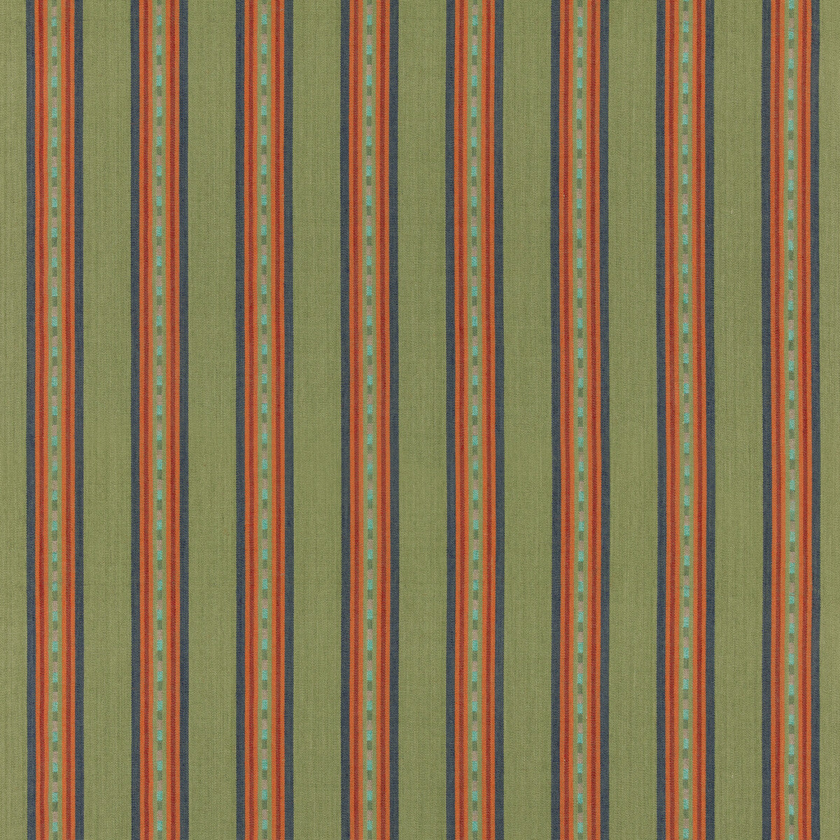 Country Stripe fabric in emerald color - pattern number FD847.S16.0 - by Mulberry in the Mulberry Country Walk collection