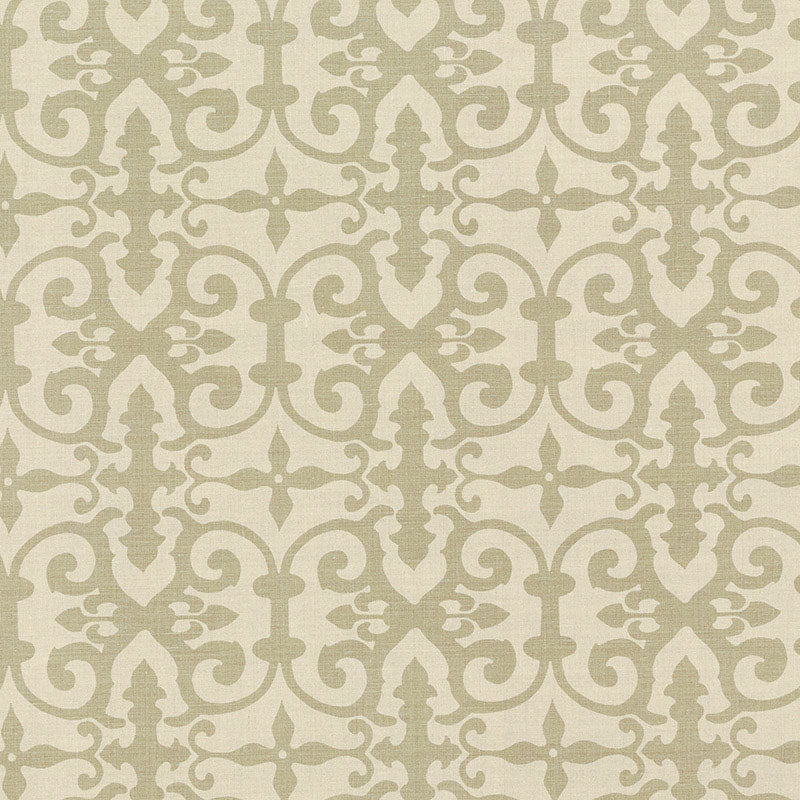 Ferne Park fabric in sage color - pattern number FERN006 - by Schumacher in the Veere Grenney collection