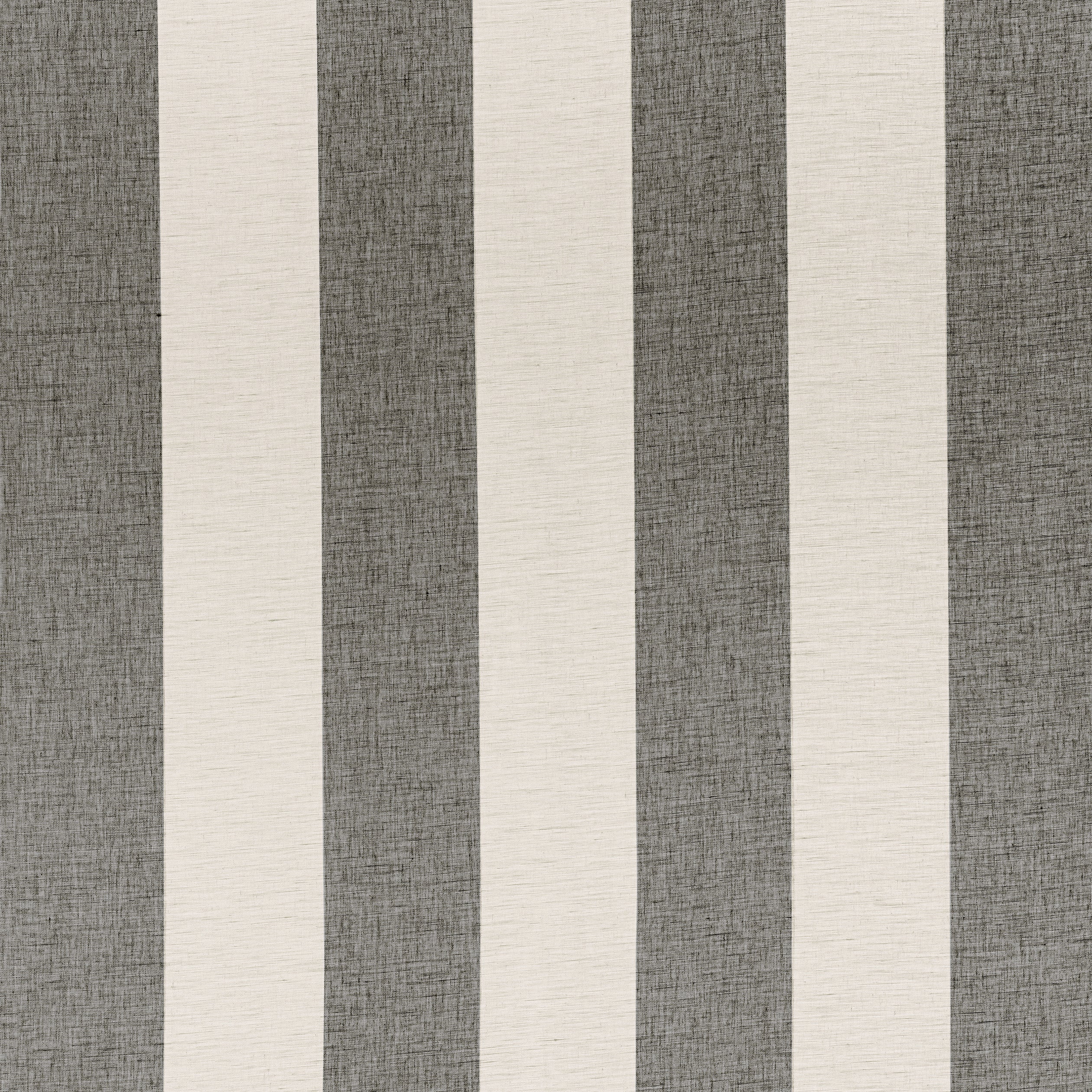 Newport Stripe fabric in black and linen color - pattern number FWW8216 - by Thibaut in the Aura collection