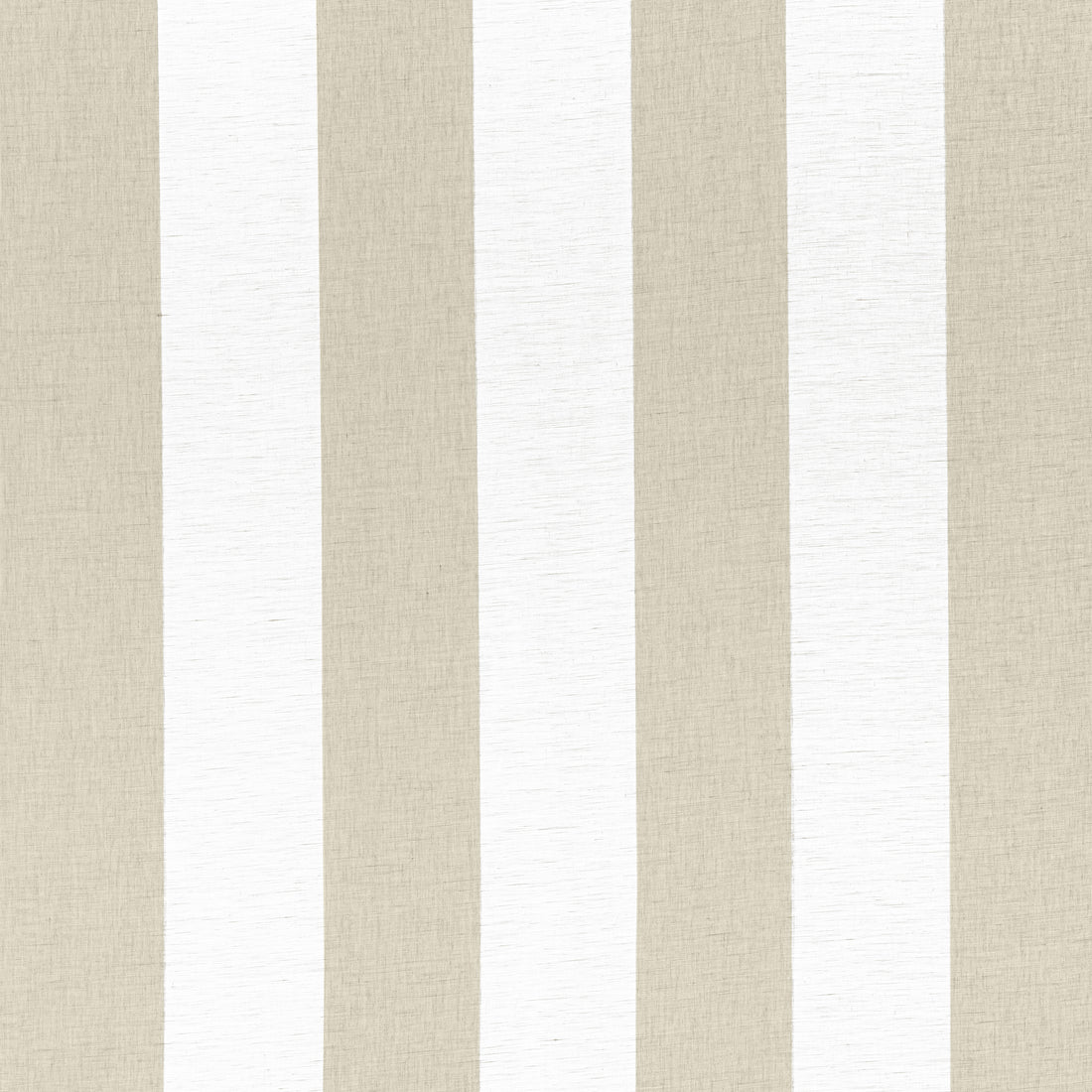 Newport Stripe fabric in jute and white color - pattern number FWW8218 - by Thibaut in the Aura collection