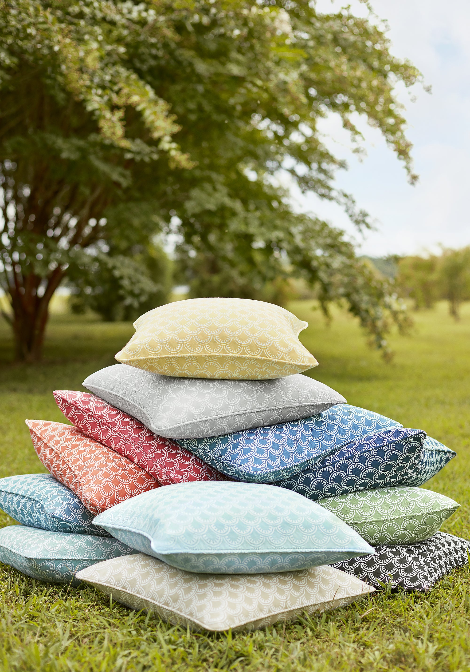 Collection of fabrics in Maisie woven stain resistant fabric featuring sunshine color fabric - pattern number W74636 - by Thibaut in the Festival collection