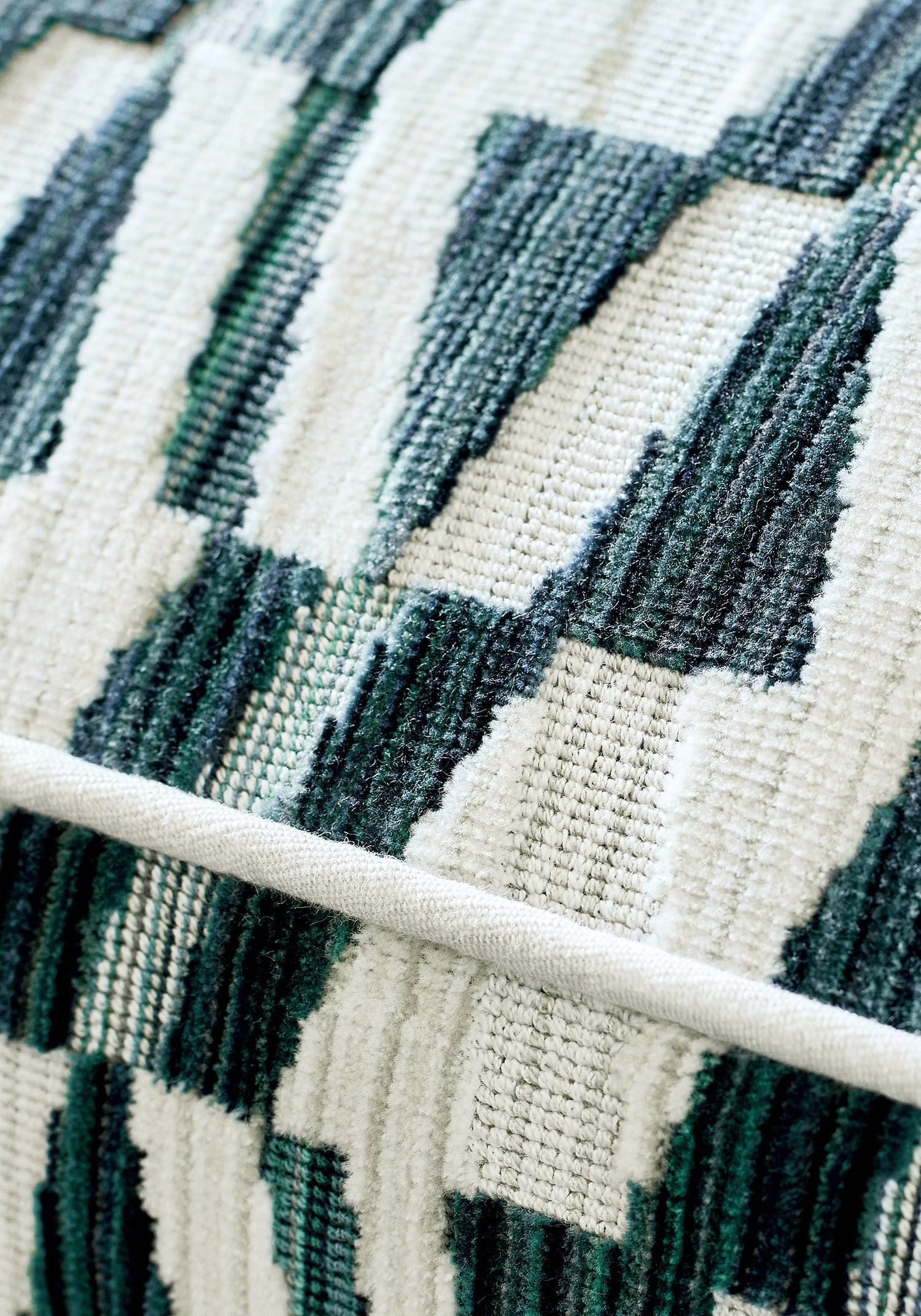 Detailed Bossa Nova Velvet woven fabric in peacock color - pattern number W72810 by Thibaut in the Woven Resource Vol 13 Fusion Velvets collection