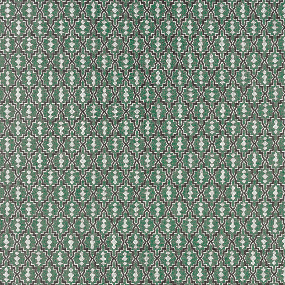 Aztec fabric in verde oscuro color - pattern GDT5152.008.0 - by Gaston y Daniela in the Gaston Rio Grande collection