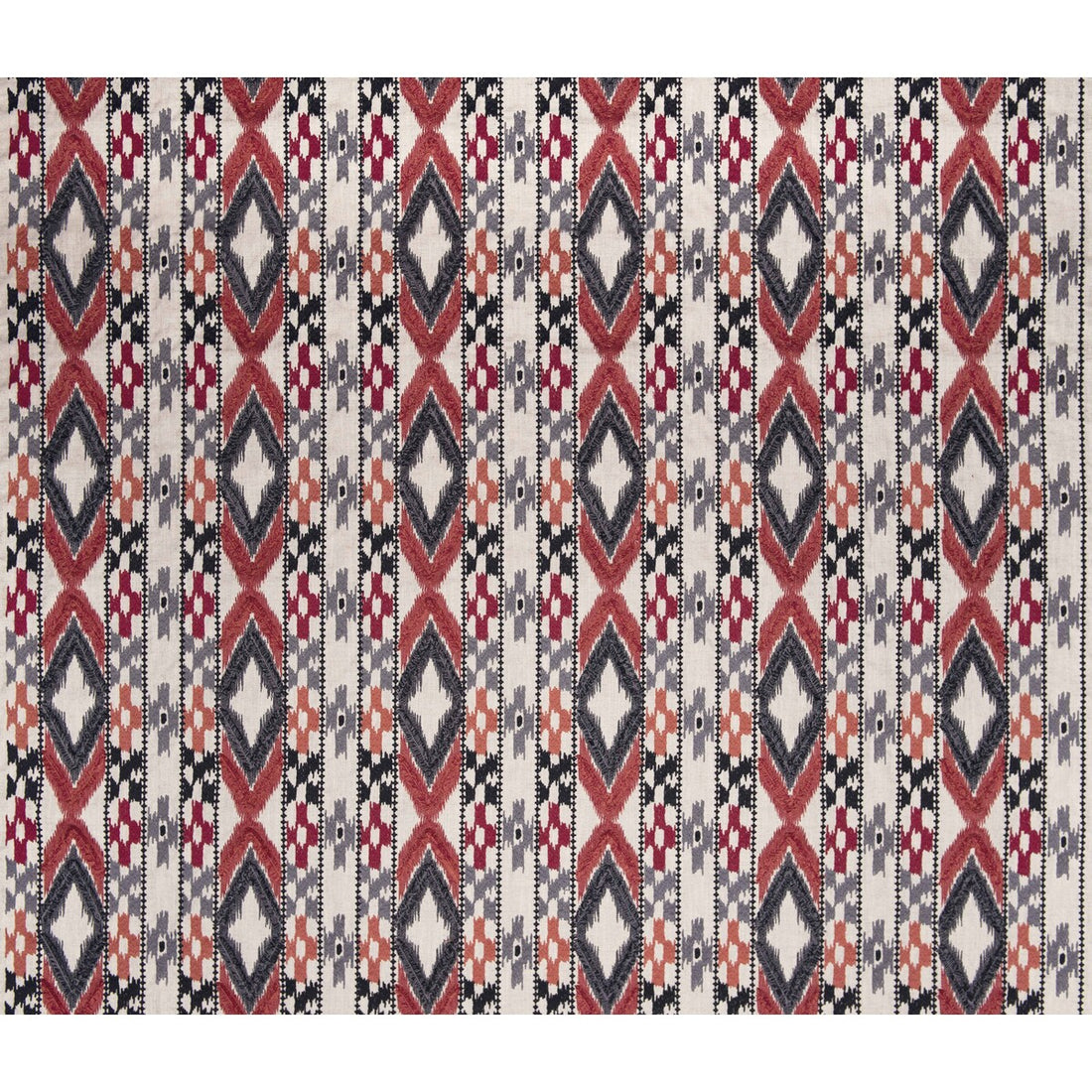 Queen fabric in rojo/gris color - pattern GDT5403.2.0 - by Gaston y Daniela in the Gaston Africalia collection