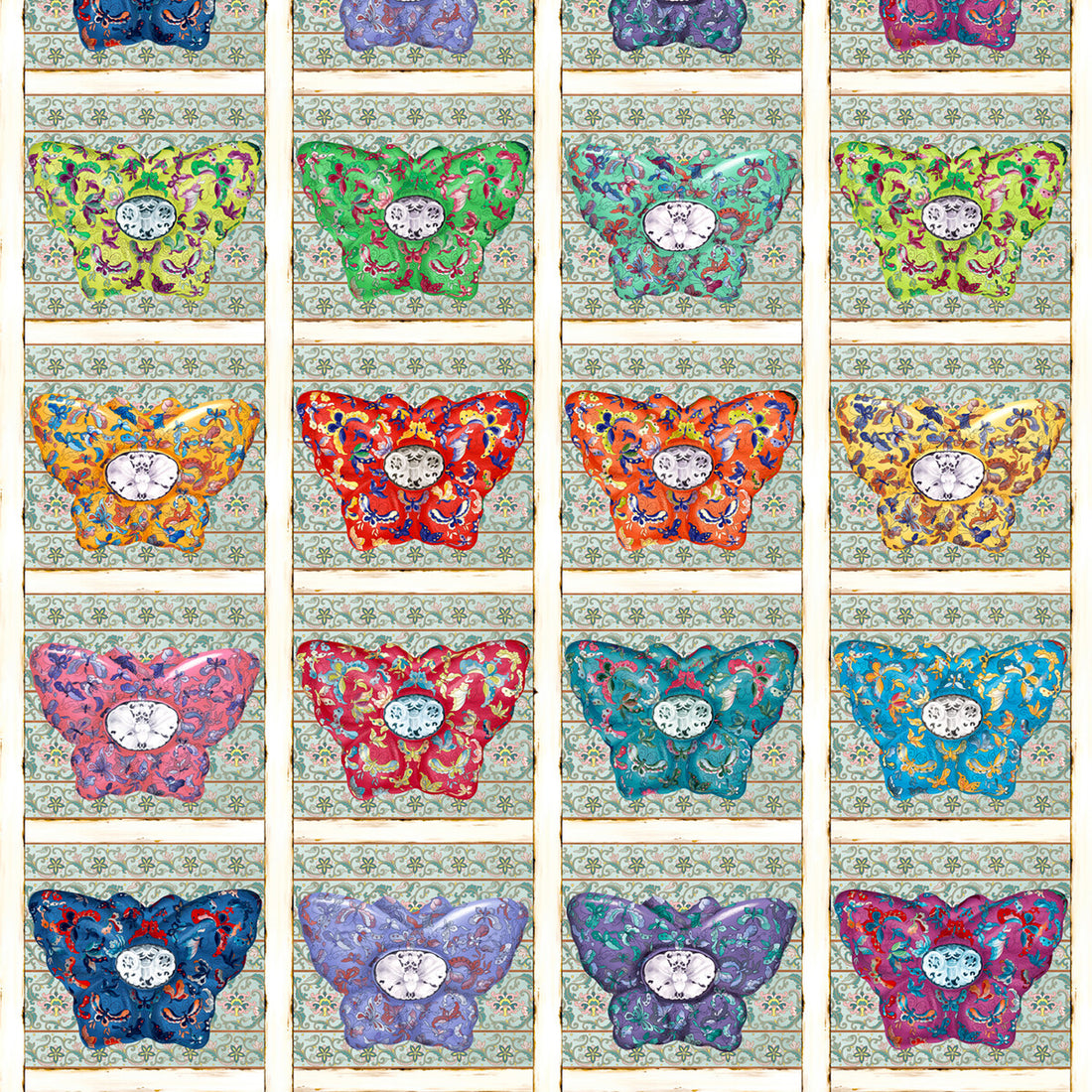 Ruso fabric in multicolor color - pattern GDT5490.001.0 - by Gaston y Daniela in the Gaston Libreria collection