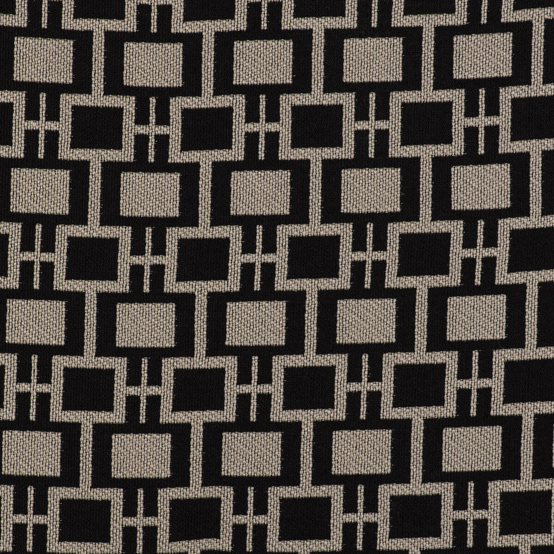 Series fabric in lino/negro color - pattern GDT5516.002.0 - by Gaston y Daniela in the Gaston Libreria collection