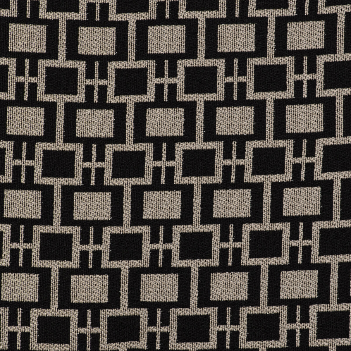 Series fabric in lino/negro color - pattern GDT5516.002.0 - by Gaston y Daniela in the Gaston Libreria collection