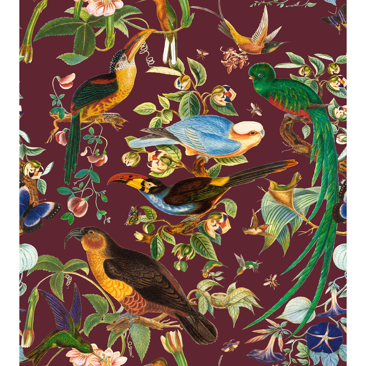 Oaxaca fabric in berenjena color - pattern GDT5562.003.0 - by Gaston y Daniela in the Gaston Nuevo Mundo collection