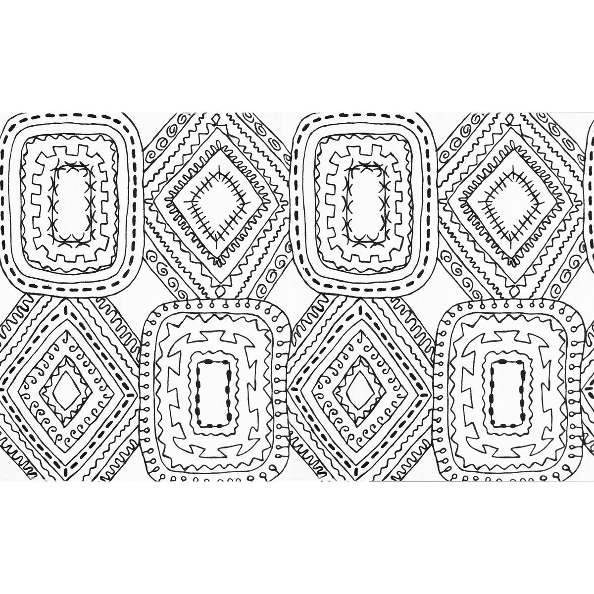 Santo Domingo fabric in black color - pattern GDT5570.001.0 - by Gaston y Daniela in the Gaston Luis Bustamante collection