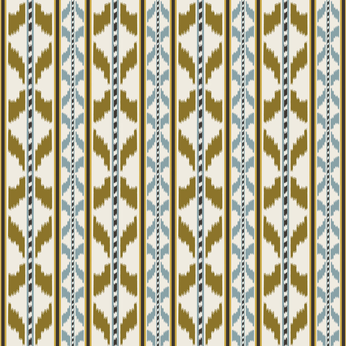 Cala Petita fabric in ocre chocolate color - pattern GDT5680.001.0 - by Gaston y Daniela in the Gaston Maiorica collection