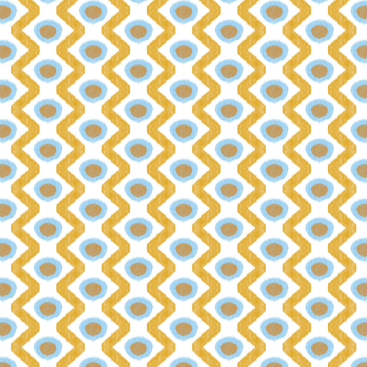 Cala Marsal fabric in azul ocre color - pattern GDT5681.004.0 - by Gaston y Daniela in the Gaston Maiorica collection