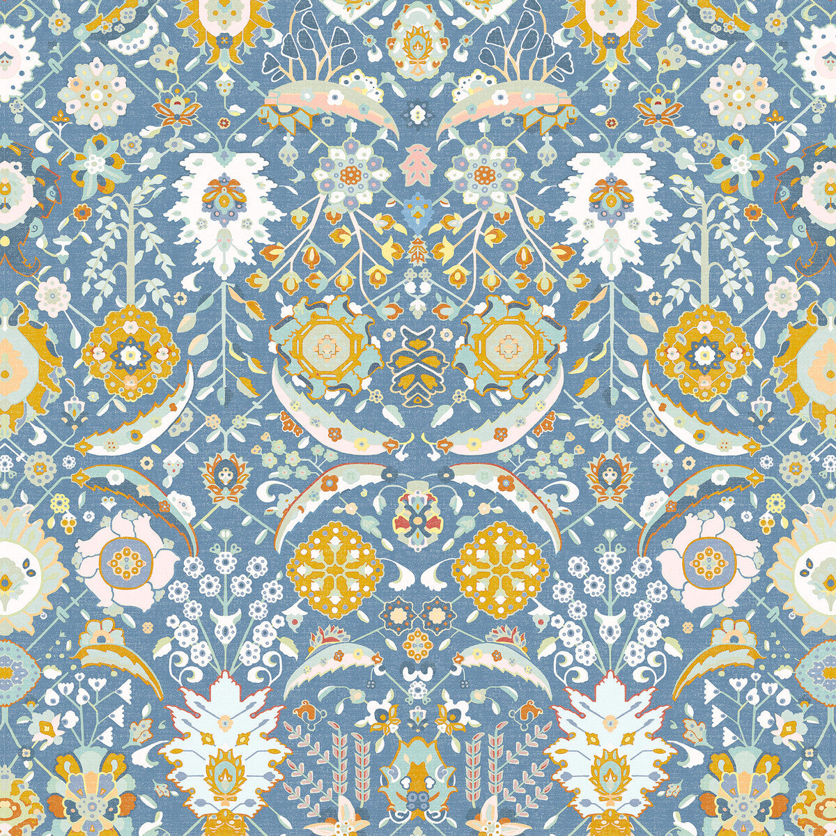 Eduarda fabric in azul color - pattern number GDT5792.001.0 - by Gaston y Daniela in the Gaston y Daniela Icaria collection