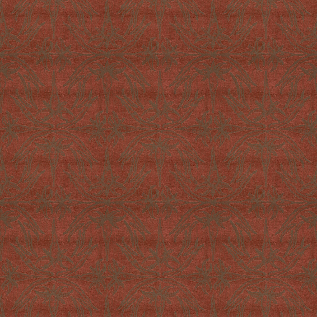Lily Branch fabric in red color - pattern GWF-2926.19.0 - by Lee Jofa Modern in the Allegra Hicks II collection
