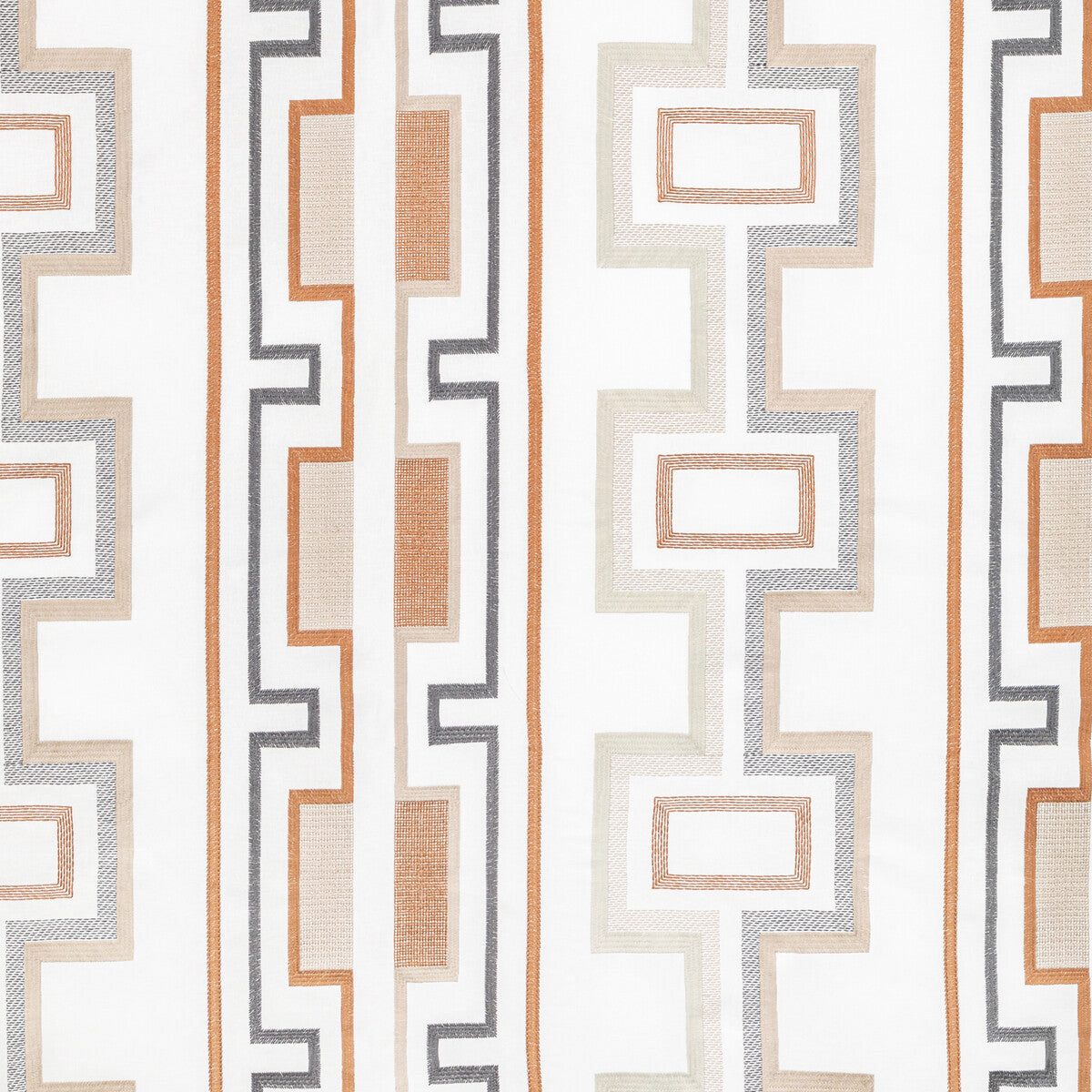 Tritone Embroidery fabric in copper color - pattern GWF-3779.1624.0 - by Lee Jofa Modern in the Rhapsody collection