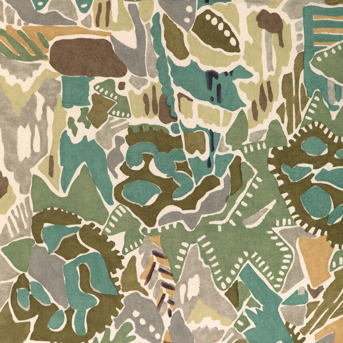 Chrystie Print fabric in moss fog color - pattern number GWF-3804.311.0 - by Lee Jofa Modern in the Soho collection
