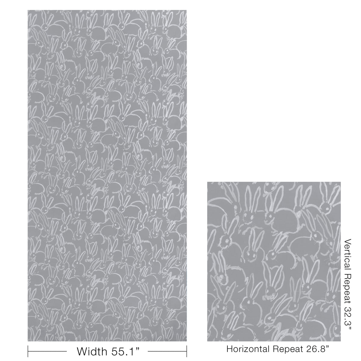 Free Range fabric in Slate color - pattern number GWF-3836.1101.0 - by Lee Jofa Modern in the Hunt Slonem Belle Terre collection
