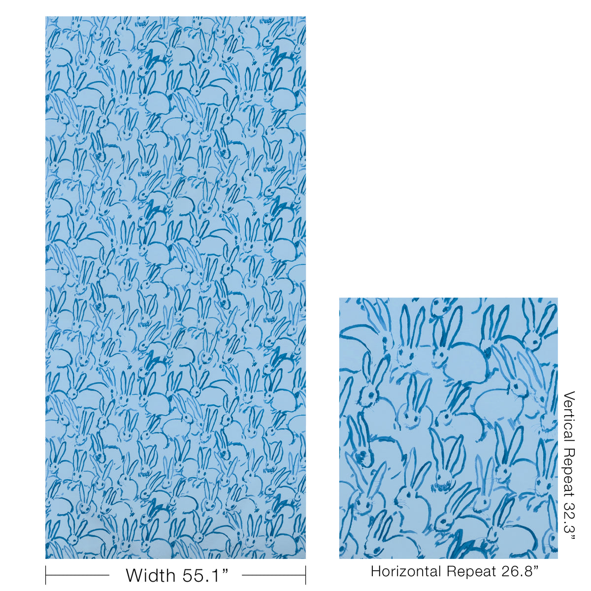 Free Range fabric in Blue color - pattern number GWF-3836.155.0 - by Lee Jofa Modern in the Hunt Slonem Belle Terre collection