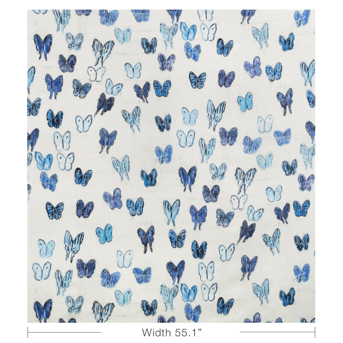 Flutter fabric in The Blues color - pattern number GWF-3838.513.0 - by Lee Jofa Modern in the Hunt Slonem Belle Terre collection