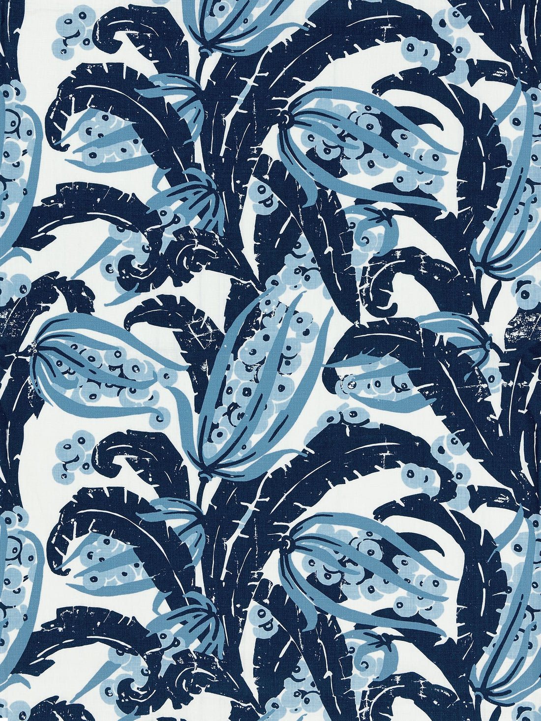 Tropique fabric in marine color - pattern number GW 000216609 - by Scalamandre in the Grey Watkins collection