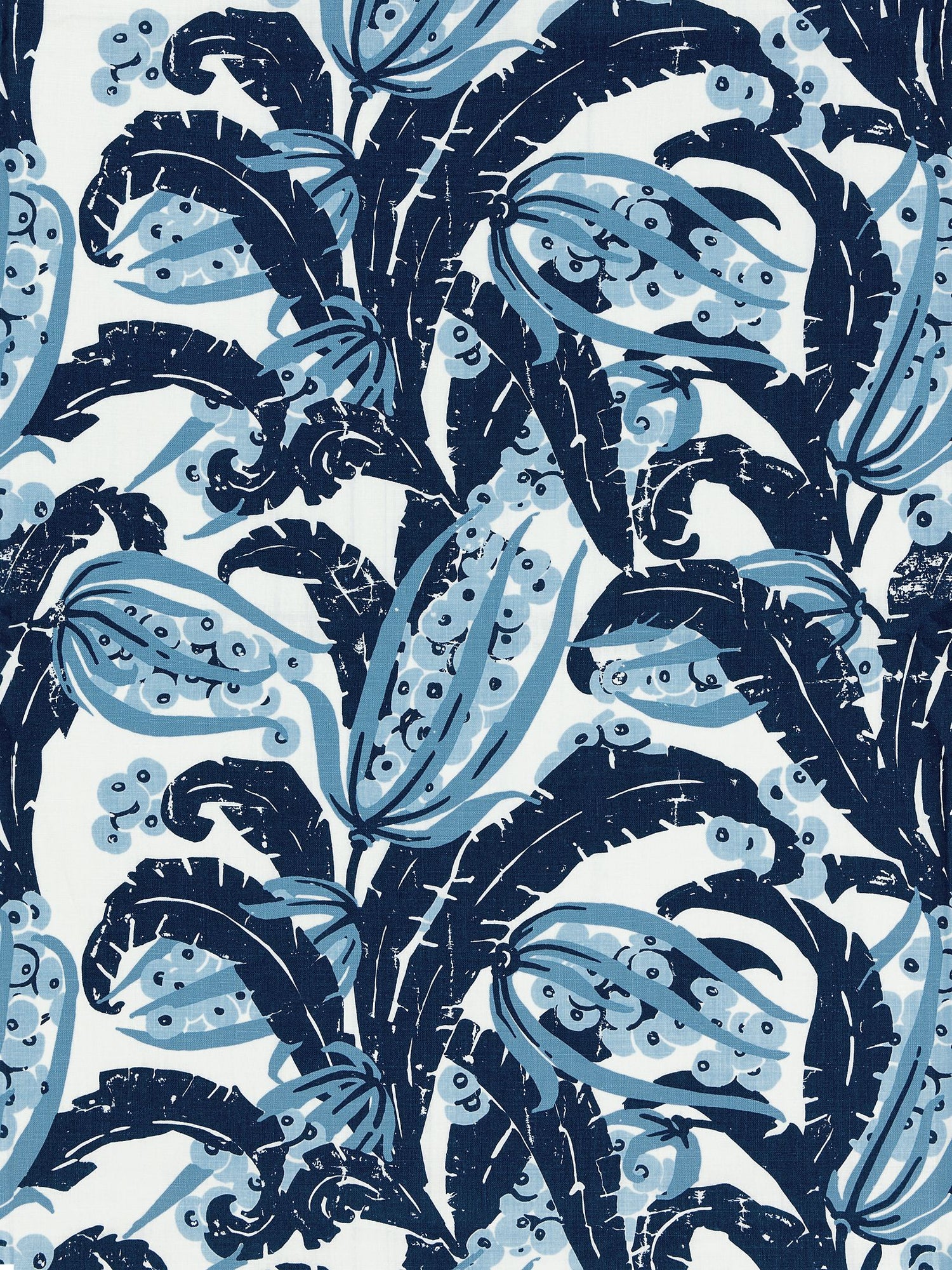 Tropique fabric in marine color - pattern number GW 000216609 - by Scalamandre in the Grey Watkins collection