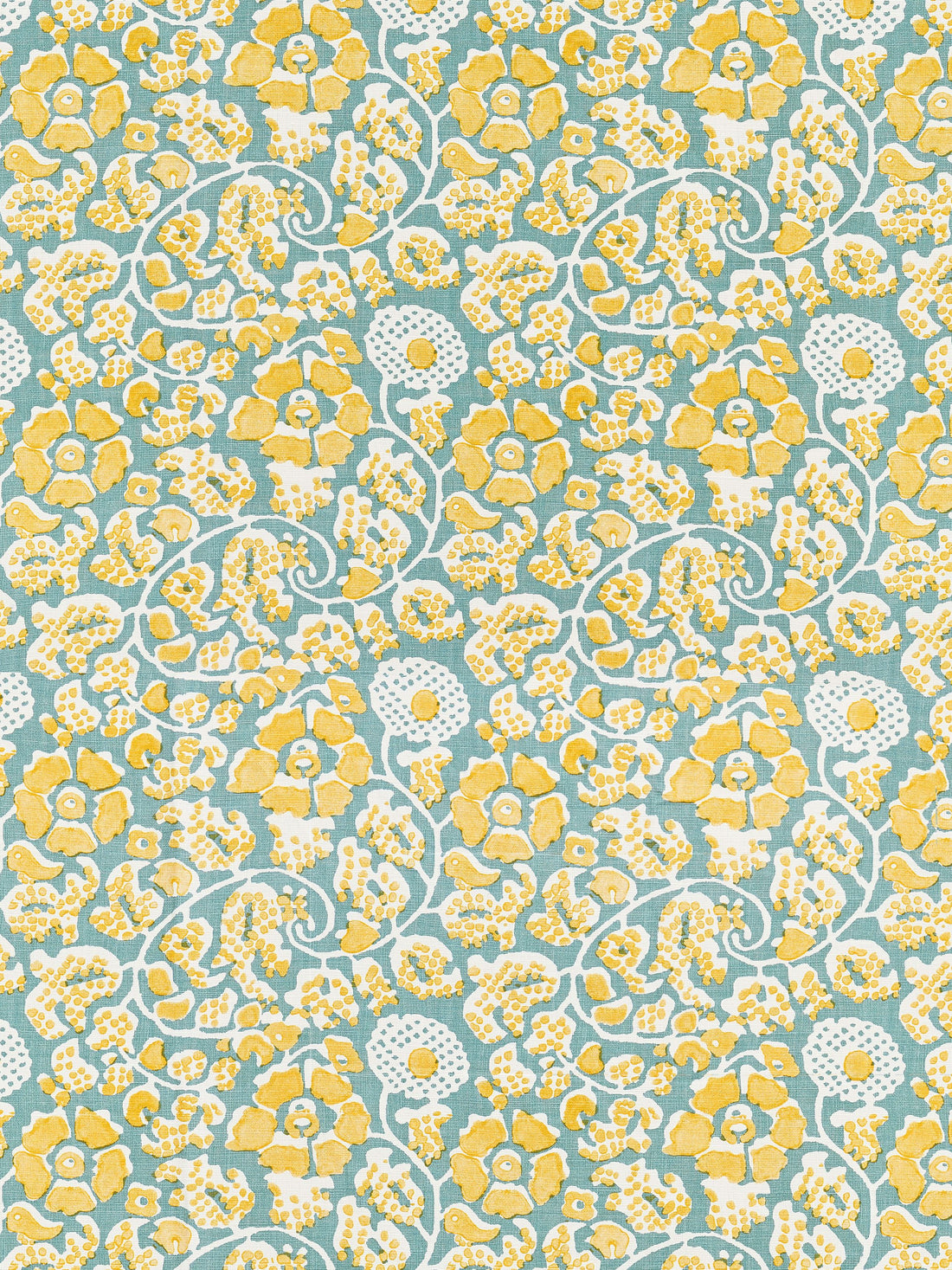 Maiden Floral fabric in aruba color - pattern number GW 000216629 - by Scalamandre in the Grey Watkins collection