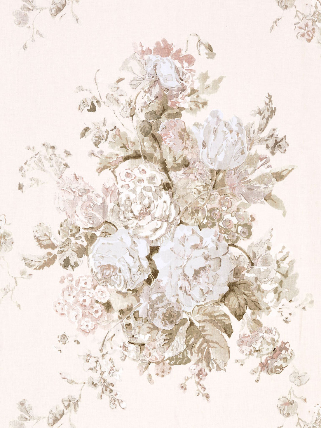 Sybilla Bouquet fabric in rose quartz color - pattern number GW 000316621 - by Scalamandre in the Grey Watkins collection
