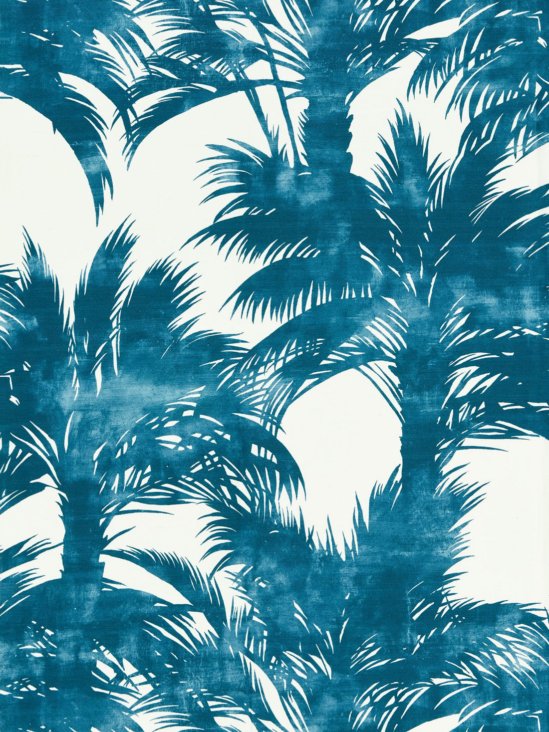 Palm Print fabric in turquoise color - pattern number GW 000416610 - by Scalamandre in the Grey Watkins collection