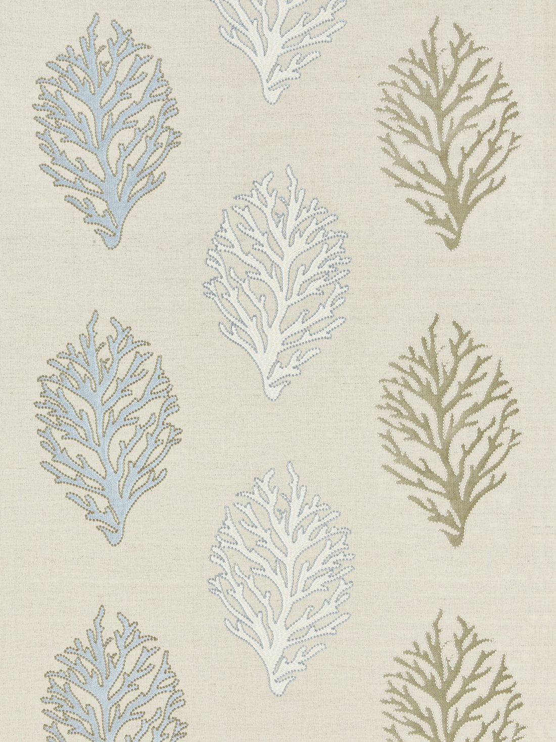 Coral Reef Embroidery fabric in sand color - pattern number GW 000427204 - by Scalamandre in the Grey Watkins collection