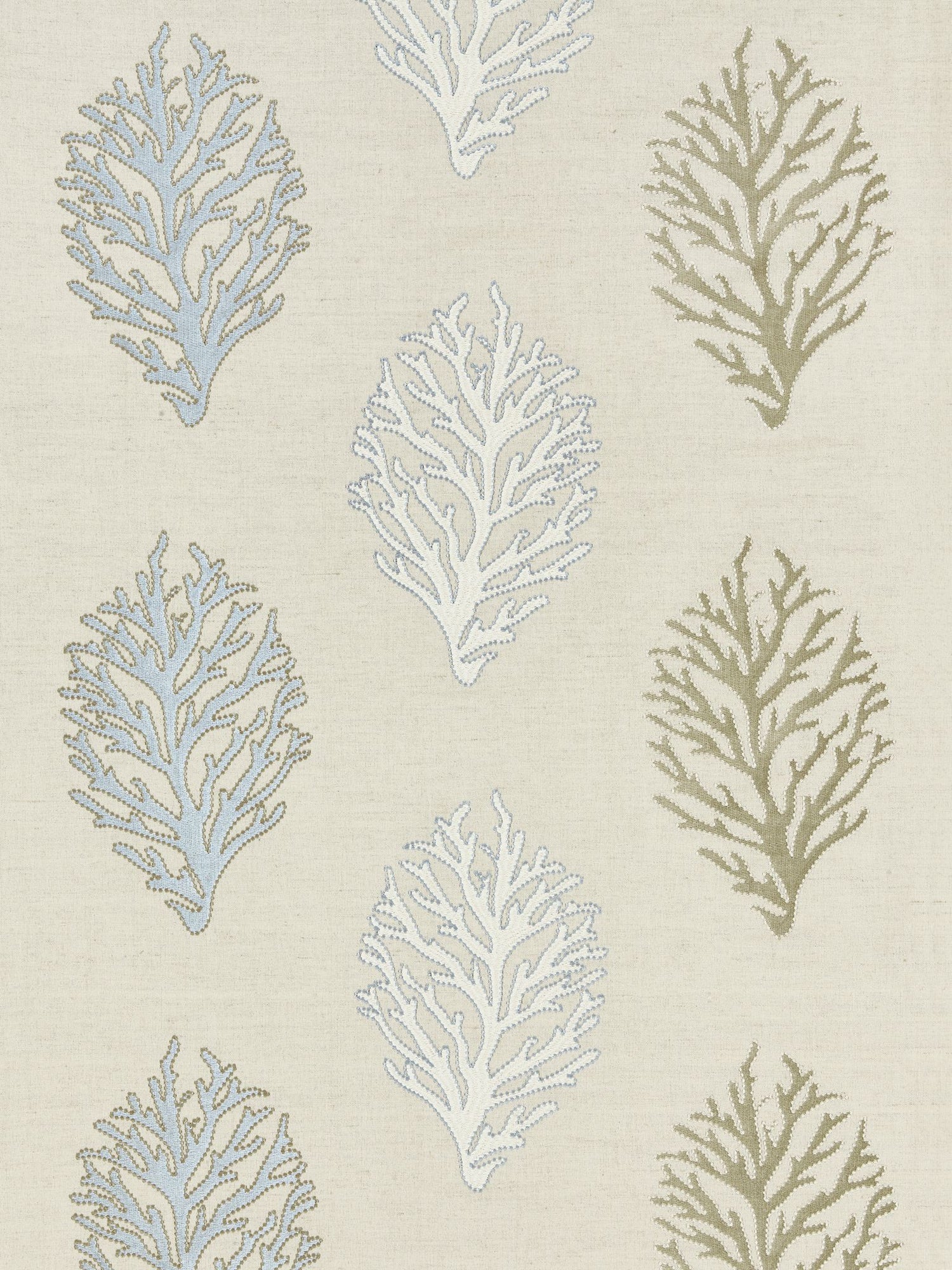 Coral Reef Embroidery fabric in sand color - pattern number GW 000427204 - by Scalamandre in the Grey Watkins collection