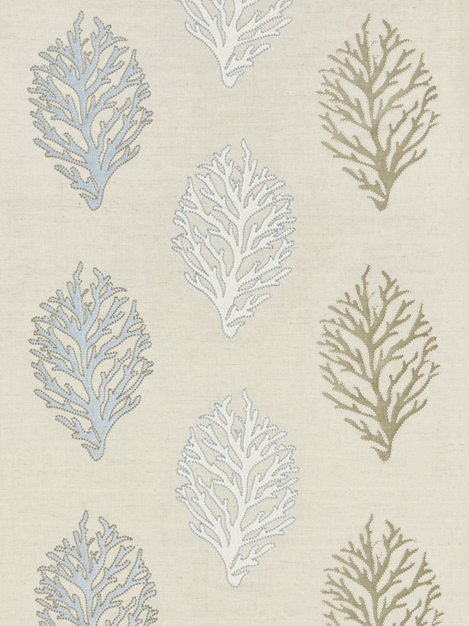 Coral Reef Embroidery fabric in sand color - pattern number GW 000427204 - by Scalamandre in the Grey Watkins collection
