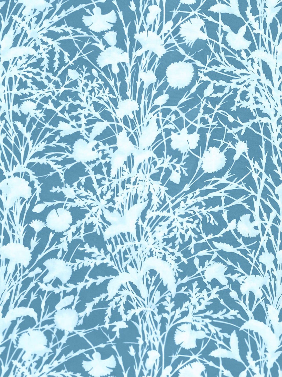 Wildflower fabric in blueprint color - pattern number GW 000516623 - by Scalamandre in the Grey Watkins collection