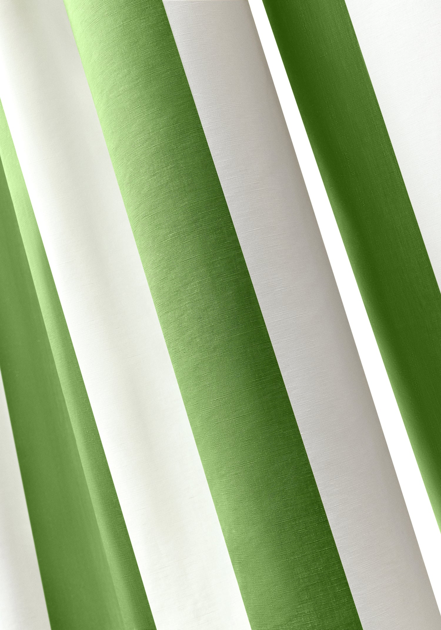 Detailed view of Bergamo Stripe woven fabric in emerald color of the Grand Palace collection by Thibaut - pattern number W713639