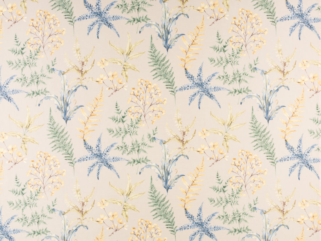 Wethersfield Fern fabric in khaki blue color - pattern number HH 00033803 - by Scalamandre in the Old World Weavers collection