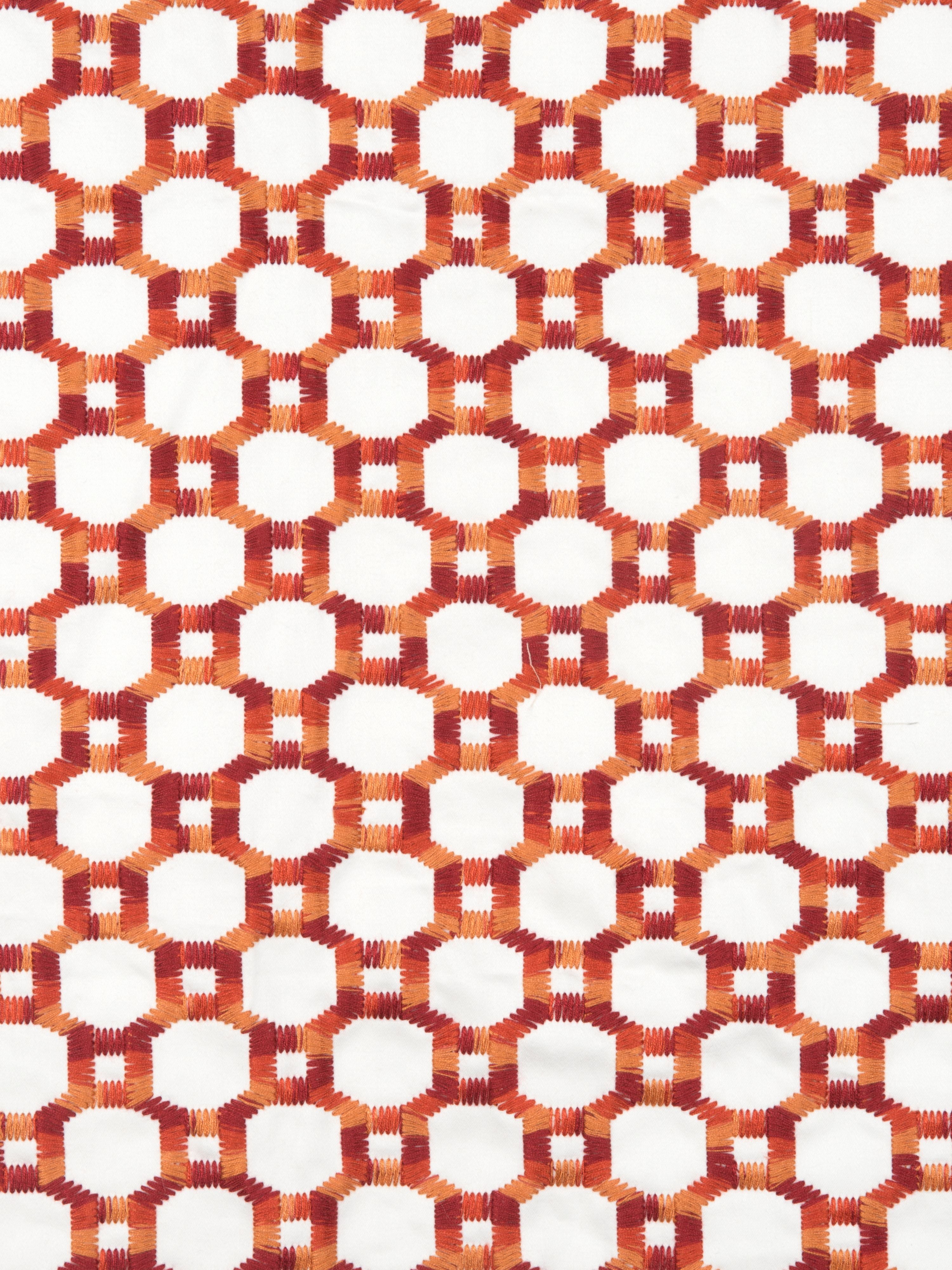Island Trellis fabric in red color - pattern number HN 000442014 - by Scalamandre in the Stark Scalamandre Fabric LLC collection
