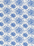 Fireworks Cotton Print fabric in blue on white color - pattern number HN 000BF1020 - by Scalamandre in the Stark Scalamandre Fabric LLC collection