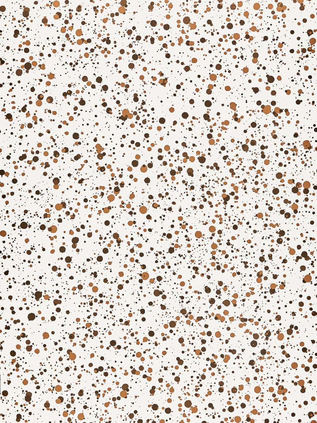 Spatter Cotton Print fabric in brown on white color - pattern number HN 000CF0153 - by Scalamandre in the Stark Scalamandre Fabric LLC collection