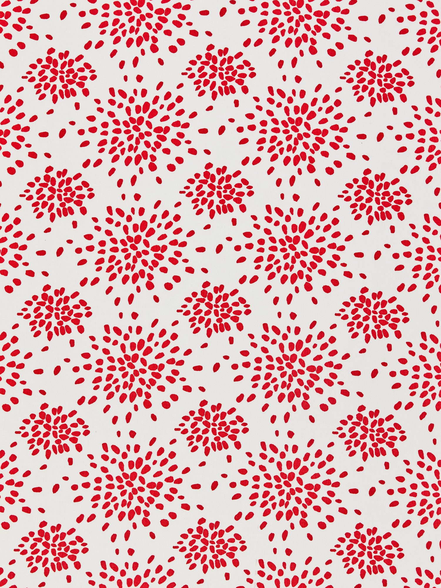 Fireworks Cotton Print fabric in red on white color - pattern number HN 000RF1020 - by Scalamandre in the Scalamandre Dec 2024 collection