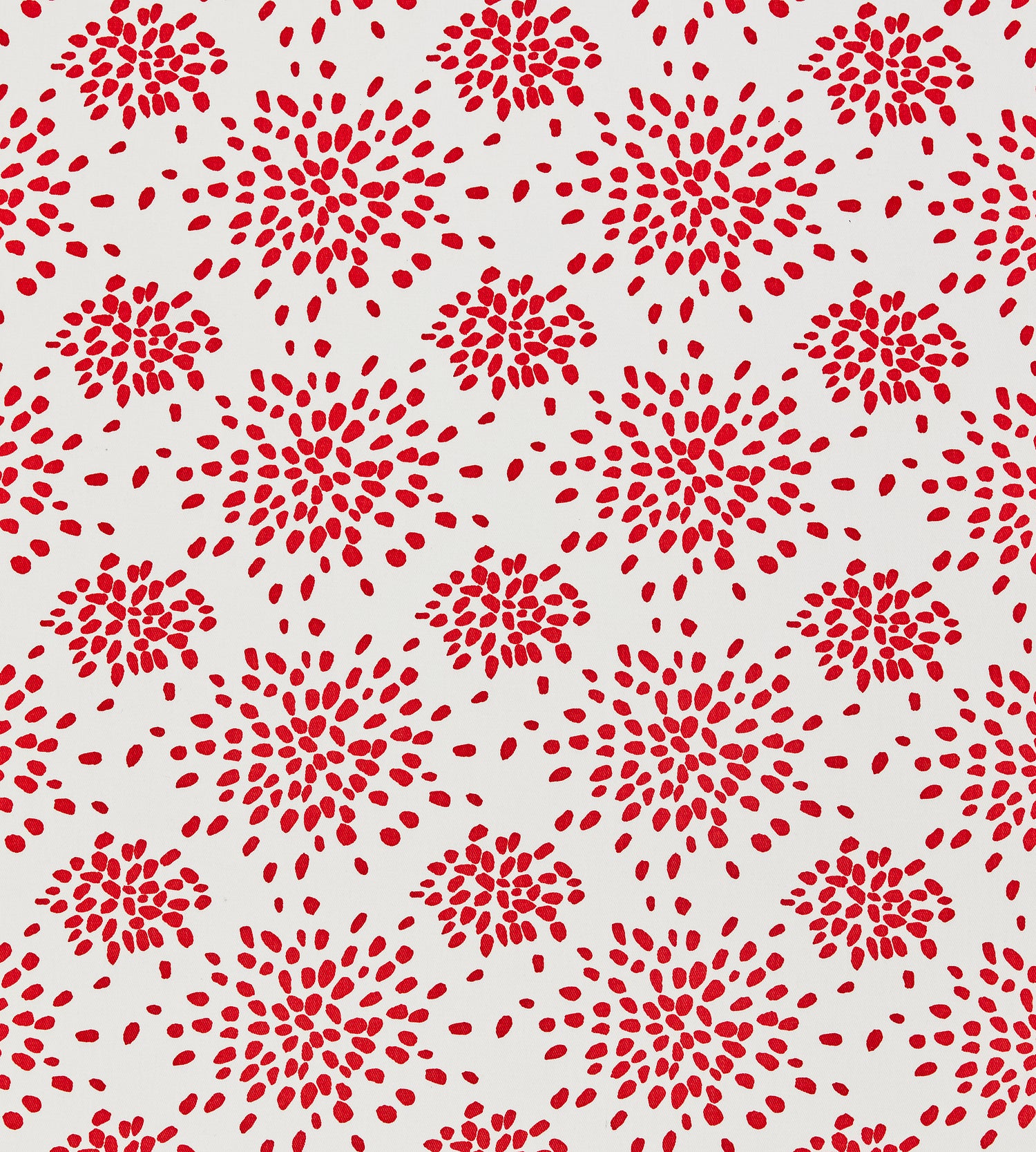 Fireworks Cotton Print fabric in red on white color - pattern number HN 000RF1020 - by Scalamandre in the  collection