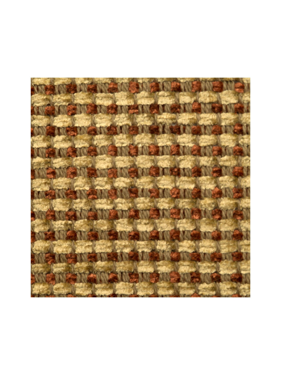 Langhorne Chenille fabric in rust/tan color - pattern number HN 00FAW0886 - by Scalamandre in the Stark Scalamandre Fabric LLC collection