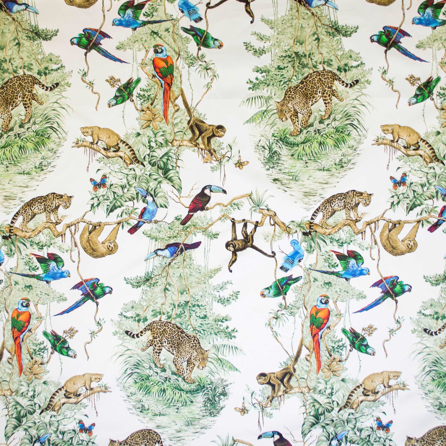 Habitat fabric in green color - pattern number 08748 - by Europatex in the Habitat collection