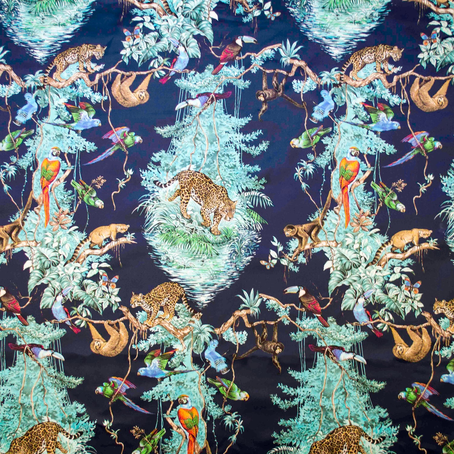 Habitat fabric in navy color - pattern number 08749 - by Europatex in the Habitat collection