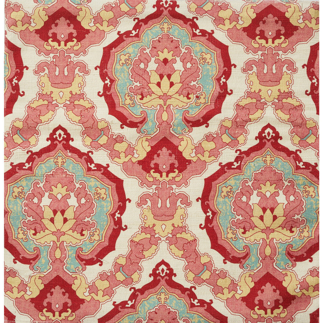 Fantasy Silk Print fabric in fraise color - pattern JAG-50053.717.0 - by Brunschwig &amp; Fils in the Jagtar collection